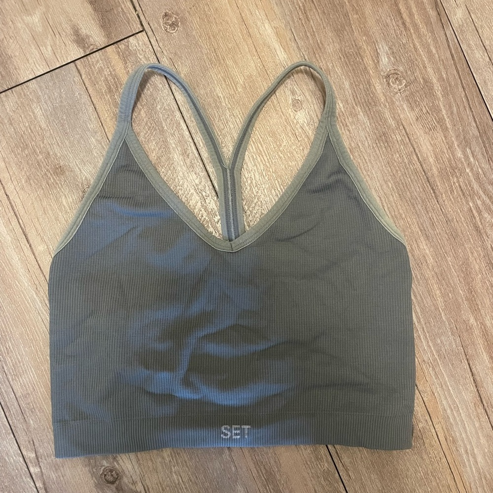 Grey SET Active sports bra